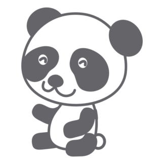 Joyful Panda Decal (Grey)